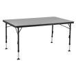 Table rectangulaire grise en aluminium : - Dimensions : 150 x 90 cm Crespo
