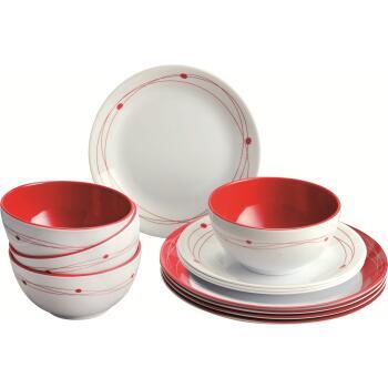 Pack vaisselle mélaminé 12 pièces Cosmic  pour camping