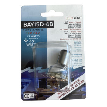 Ampoule 6 LEDS blanc chaud