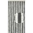 Rideau chenille pour porte camping-car : - Coloris : Blanc / Gris Incasa