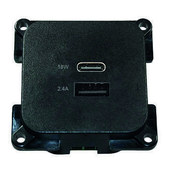 Double prise USB à encastrer