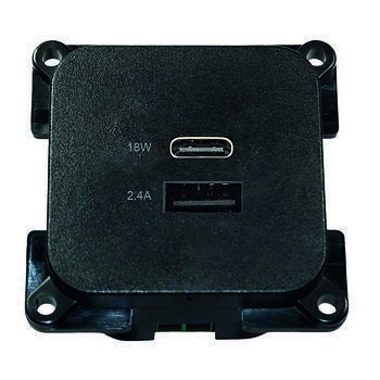 Double prise USB à encastrer
