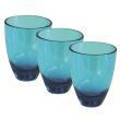 Lot de verres Massa : - Coloris : Bleu - lot de 3 Wol