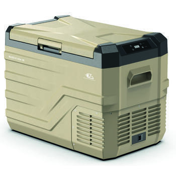 Glacière à compression BLIZZ-E ONE – 12V pour camping-car, van et caravane : - 35 litres beige / noire