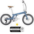 Vélo à assistance électrique pliant 20'' Afternoon modèle 2023 V2 : - Coloris : Bleu Satin Vintage Eovolt