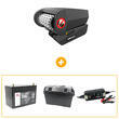 PACK déplace-caravane + batterie AGM : Déplace caravane - Bat. Aux - Bac à bat - chargeur Enduro