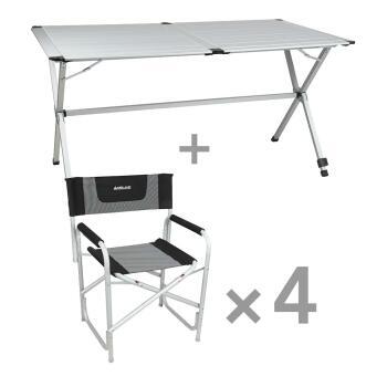 Pack Relax table et fauteuil camping 6 personnes