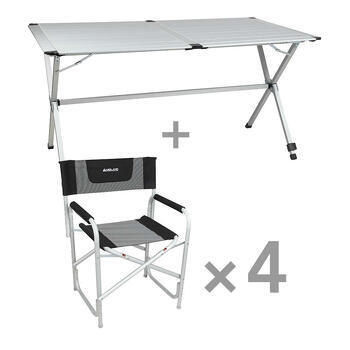 Pack Relax table et fauteuil camping 6 personnes
