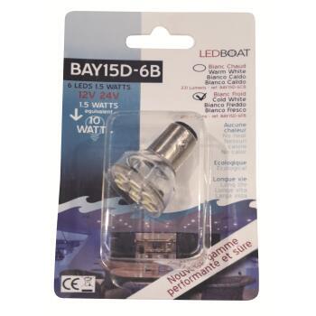 Ampoule 6 LEDS blanc froid