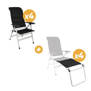 Pack 4 fauteuils Confort Maxi avec repose jambes