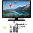 Pack Téléviseur et Clé HDMI Android TV 4K : Téléviseur LED HD ultra compact 21,5'' (55 cm) Just4Camper