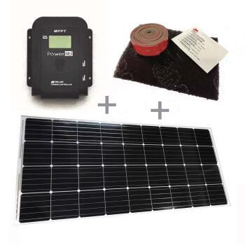 Pack Panneau solaire E-ssential Flat 90W + Régulateur solaire MPPT LCD – 10A + Kit adhésif