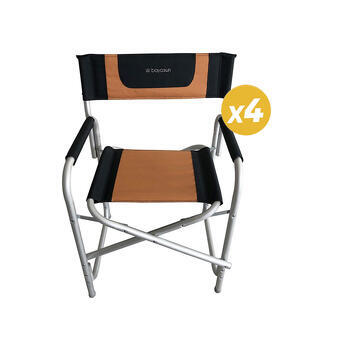 Pack 4 fauteuils Director Noir - Orange