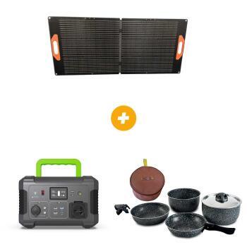 Pack Powerstation - Panneau solaire - Glacière