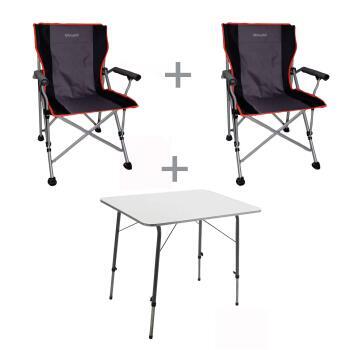 Pack Cosy on the Road : Table Orion + 2 chaises Easy Life