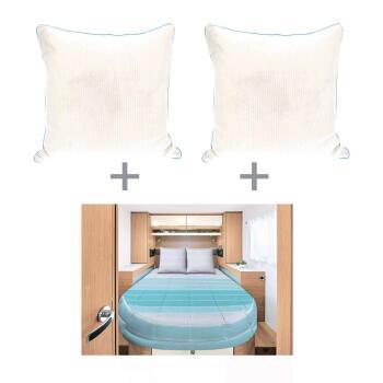 Pack Cocoon Lover : Prêt à dormir Transat 150x 200 cm Central + deux oreillers mémoire de forme