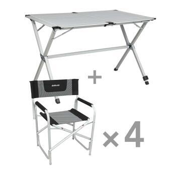 Pack Relax table et fauteuils de camping pour 4 personnes