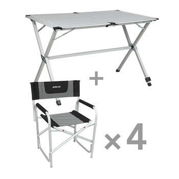 Pack Relax table et fauteuils de camping pour 4 personnes