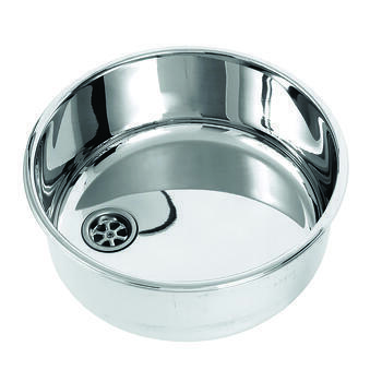 Évier rond inox pour camping-car, fourgon aménagé et bateau