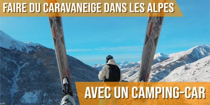 Caravaneige dans les Alpes