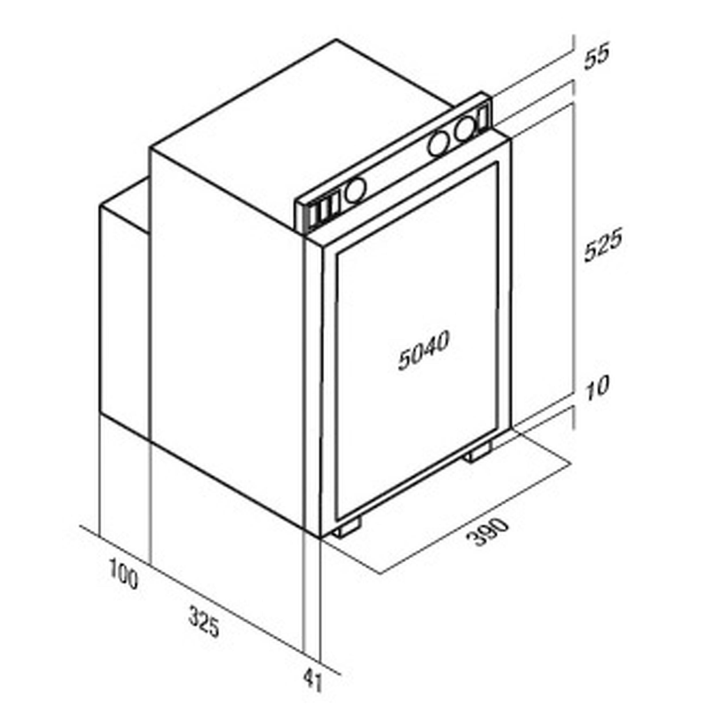 Frigos trimixtes VTR à absorption encastrables : VTR5040 ES - 40L