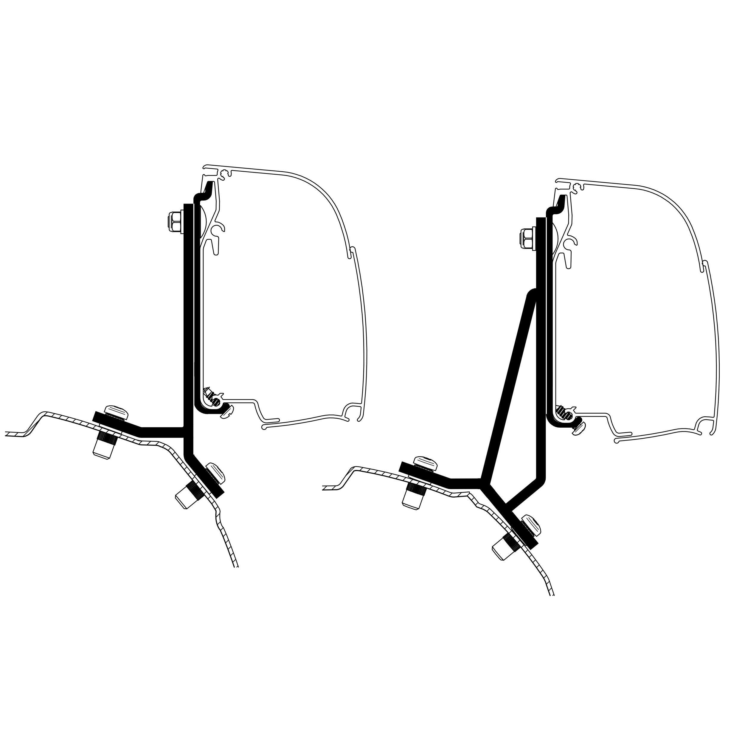 Adaptateur Omnistore 4200 : pour Ford transit / Tourneo Custom Minivan