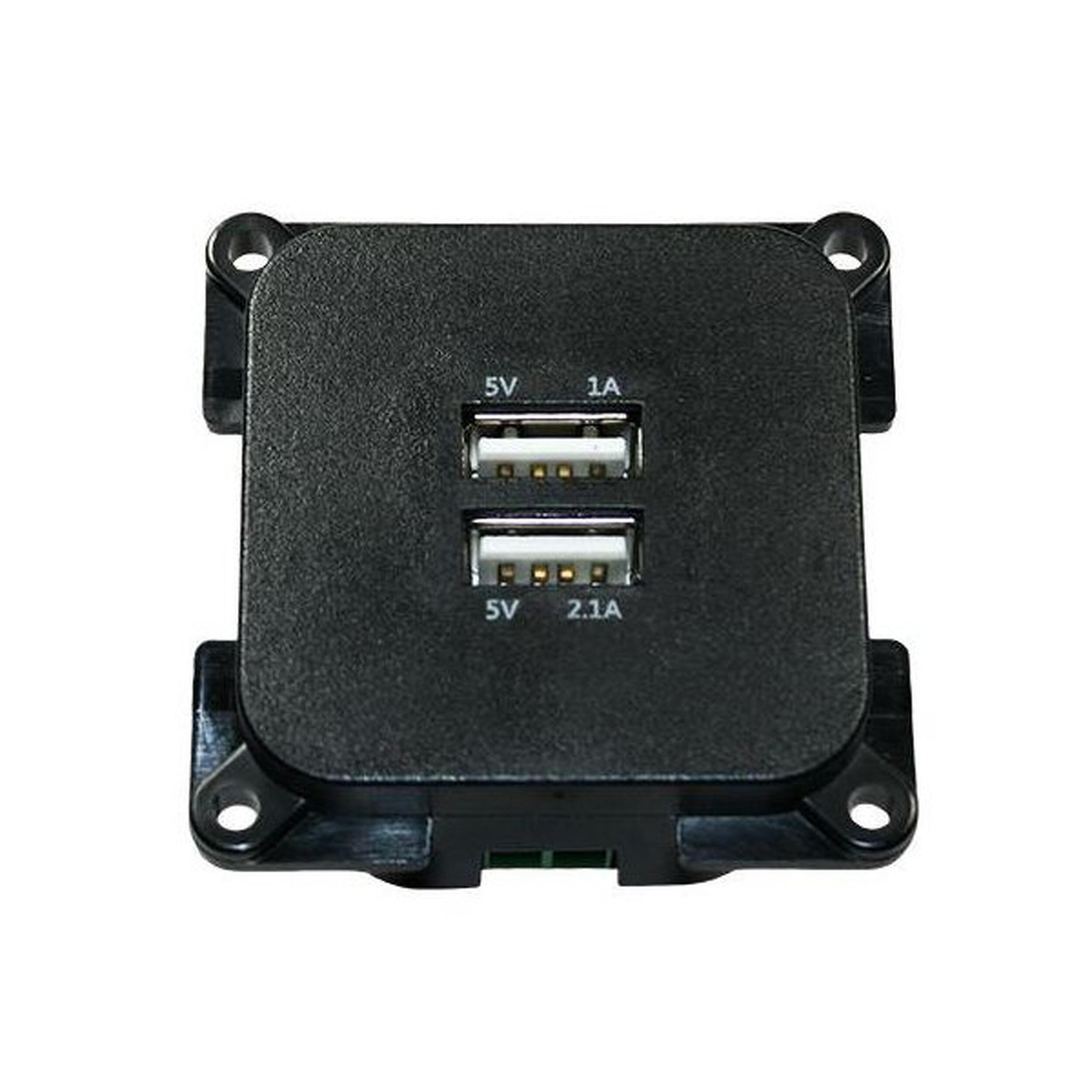 Double prise USB à encastrer