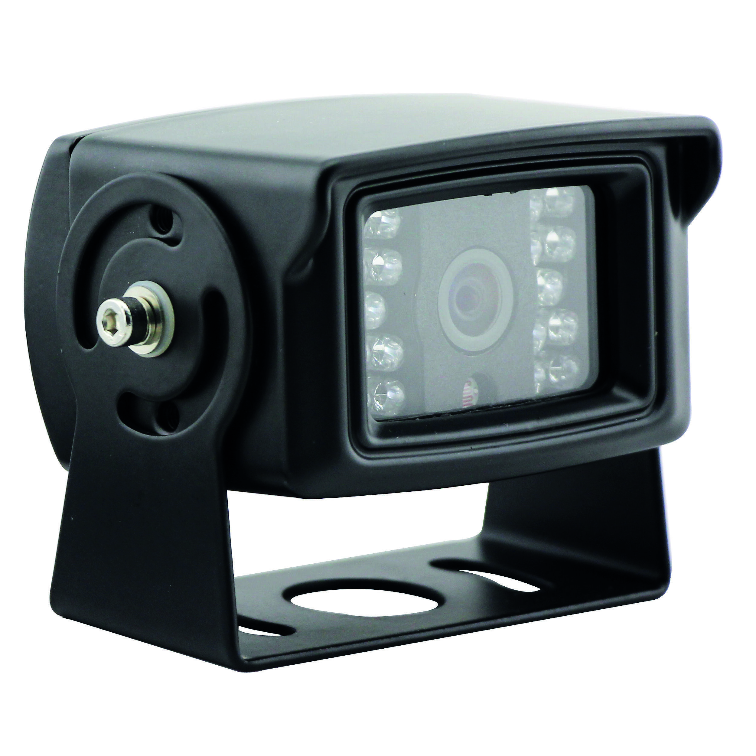 Caméra de recul filaire pour camping car : 18 leds noire