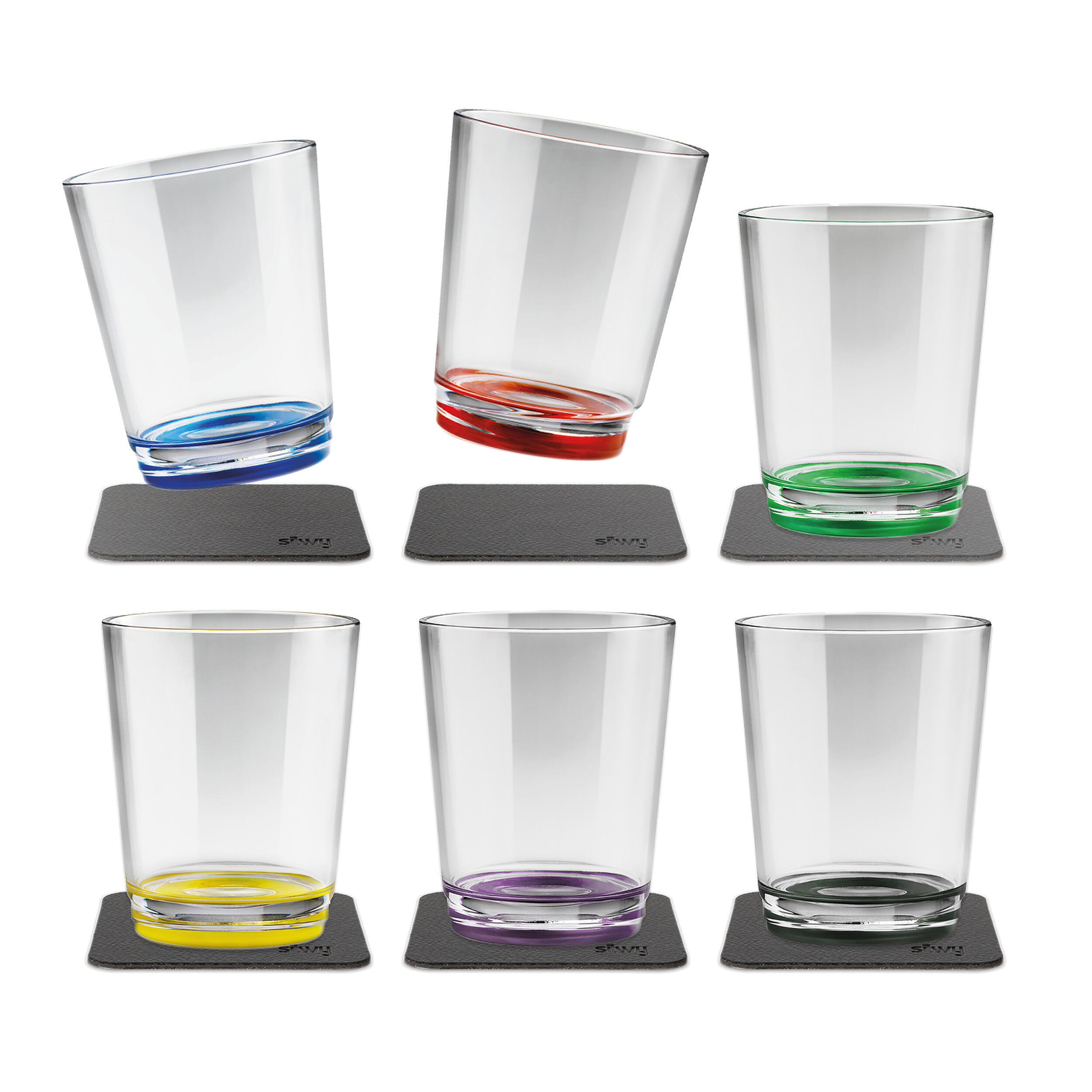 Lot de 6 verres à eau aimantés