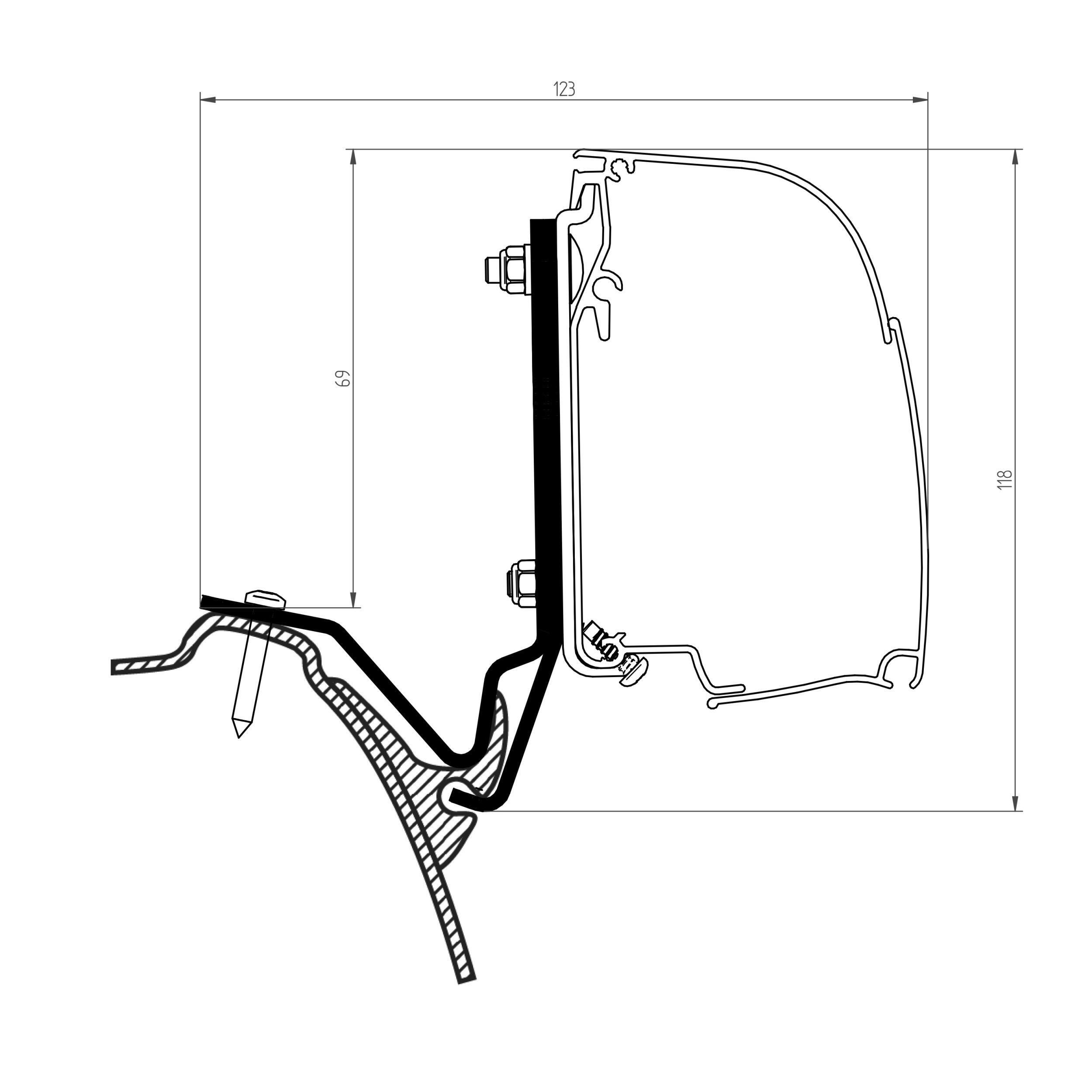 Adaptateur Omnistore 4200 : Westfalia Kepler One/Five/Six