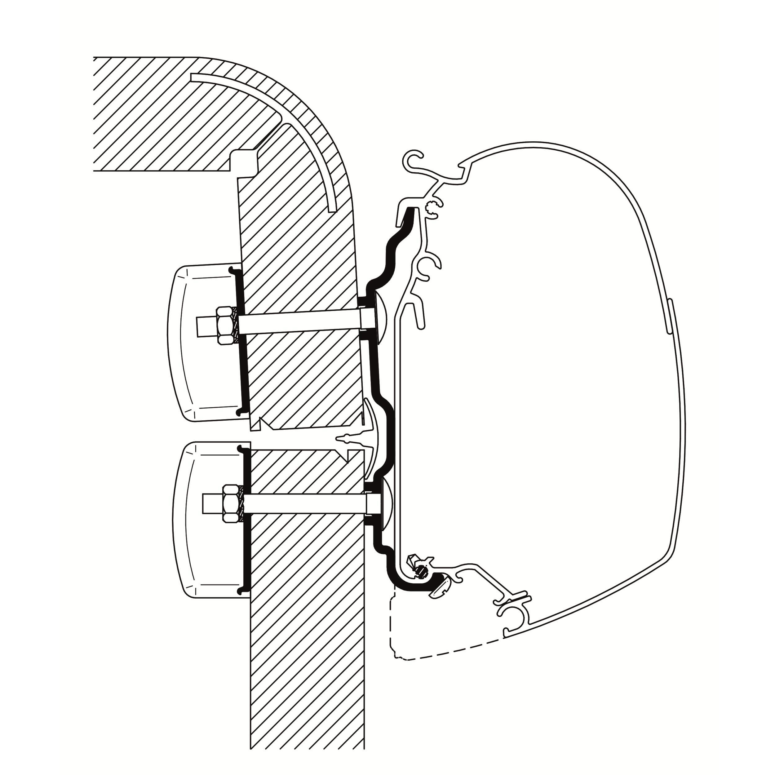 Adaptateurs Hymer 2016- Hymercamp pour Stores Omnistor 4900/5200/8000