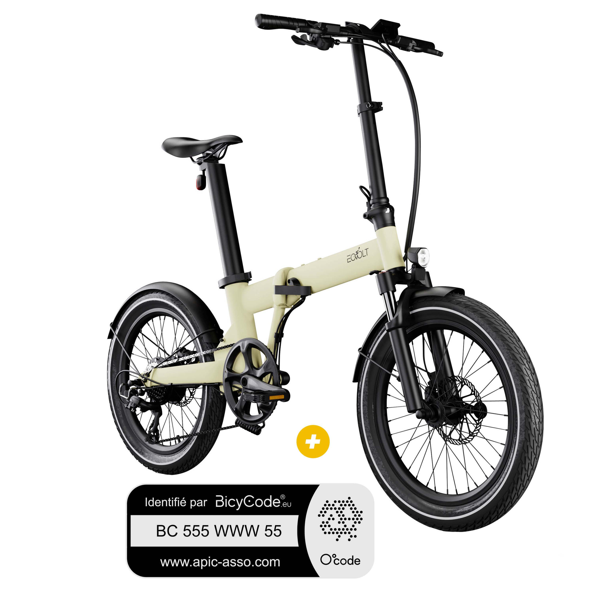 Vélo à assistance électrique pliable Afternoon : Sable Chaud