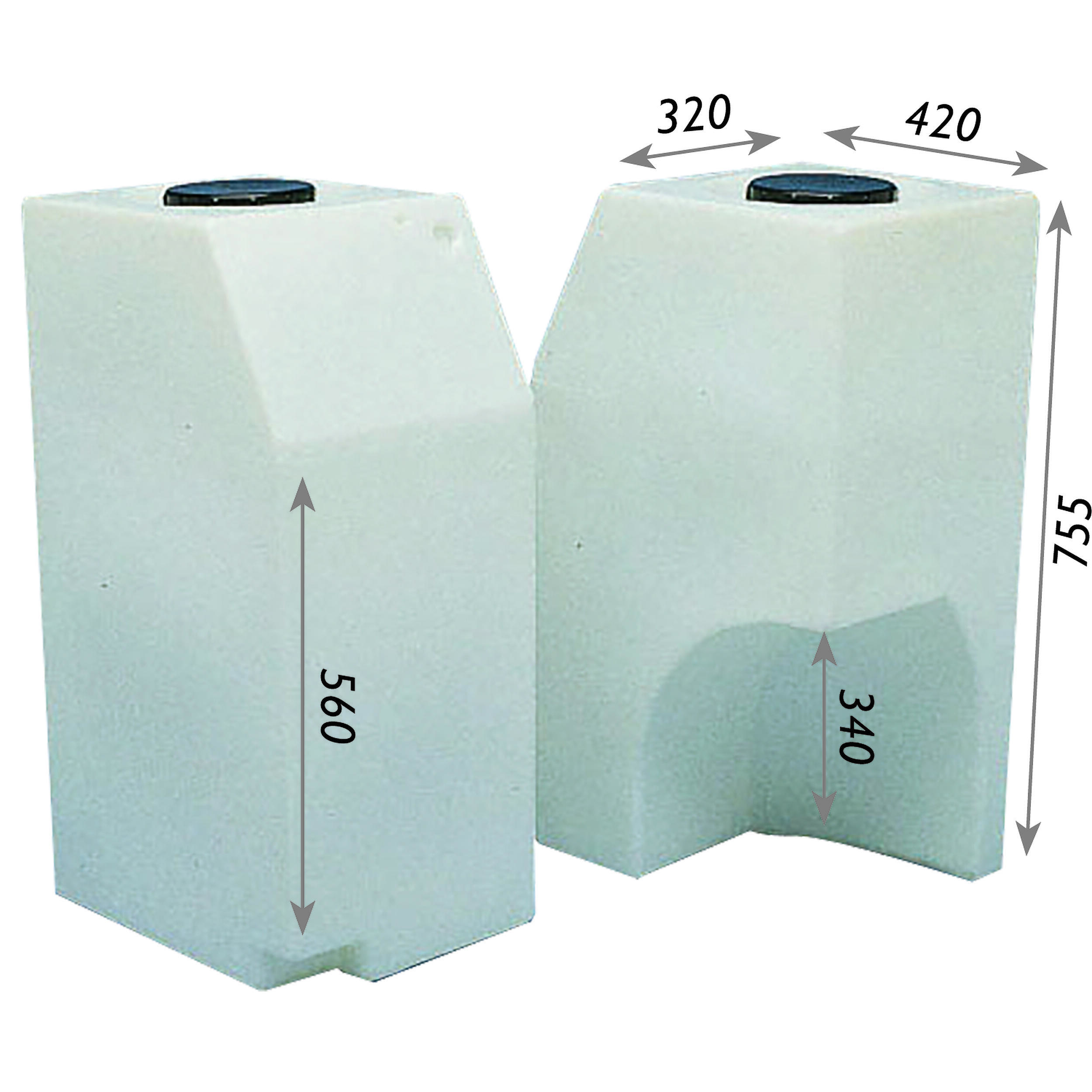 Réservoir eaux propres 80 litres Trafic avant 2001