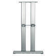 Pied de table basculant aluminium double