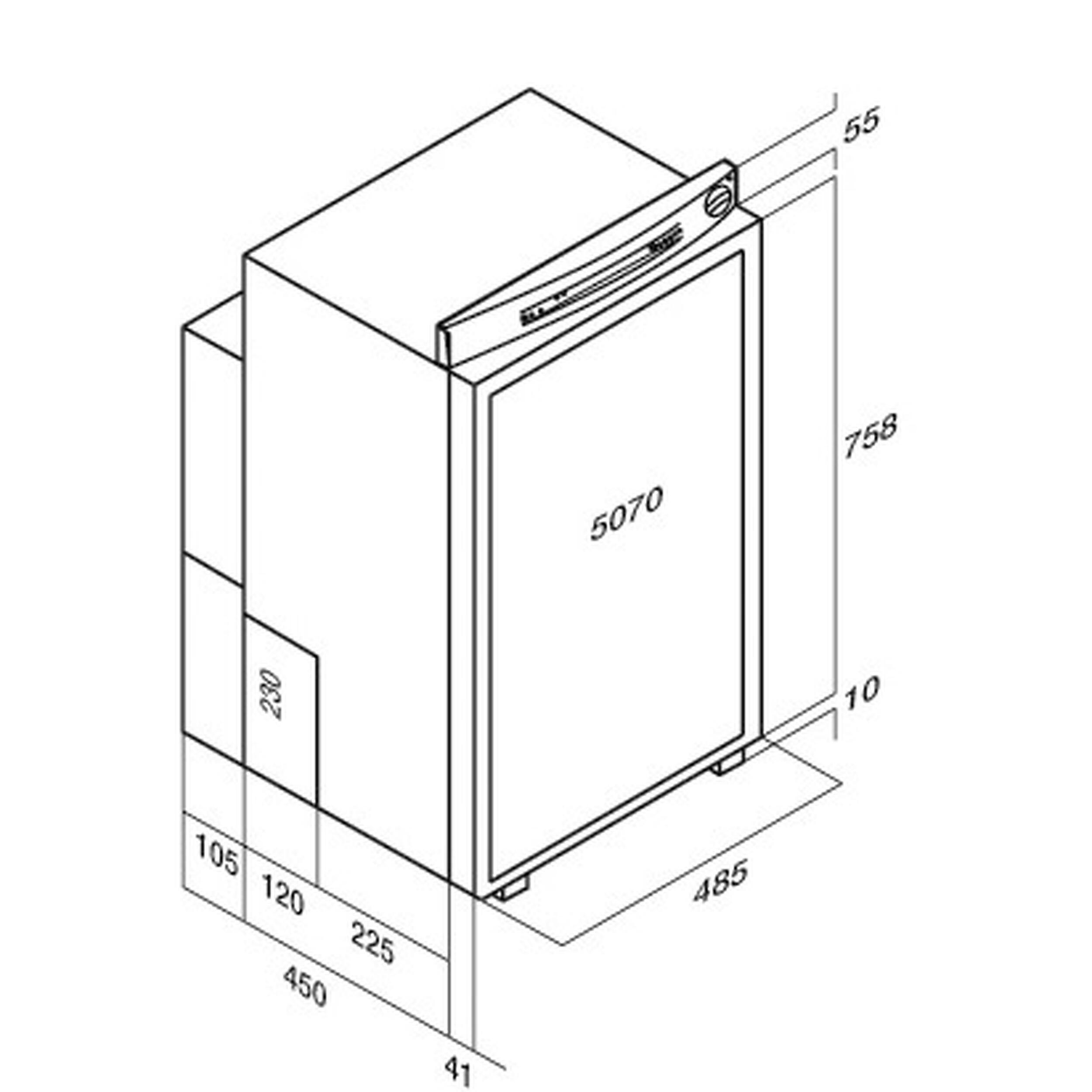 Frigos trimixtes VTR à absorption encastrables : VTR5070 DG - 60L