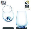 Lot de 2 verres en cristal magnétiques