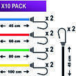 Set de 10 tendeurs multi-longueurs