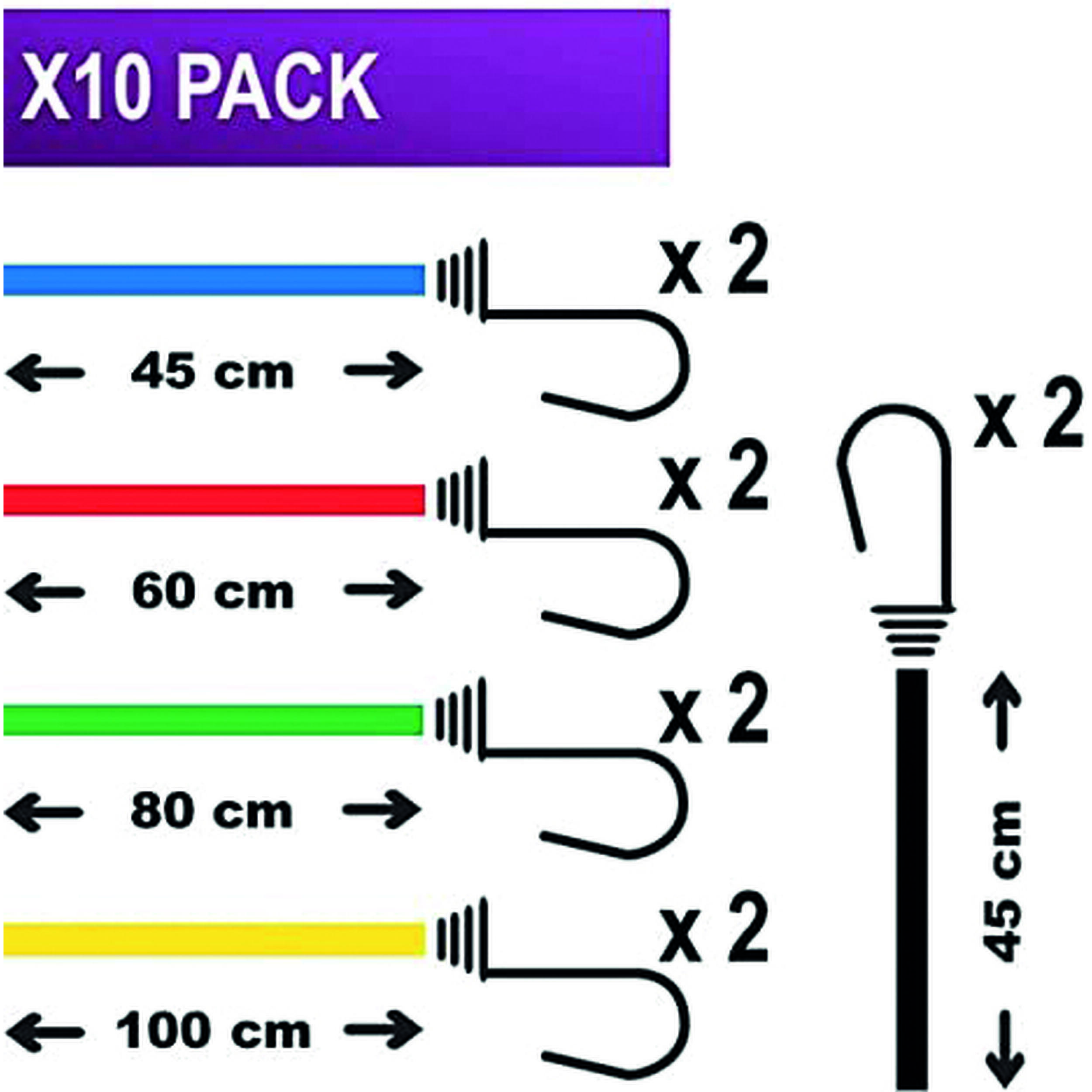 Set de 10 tendeurs multi-longueurs