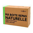 Lunch box en bambou et verre : - Coloris : Vert