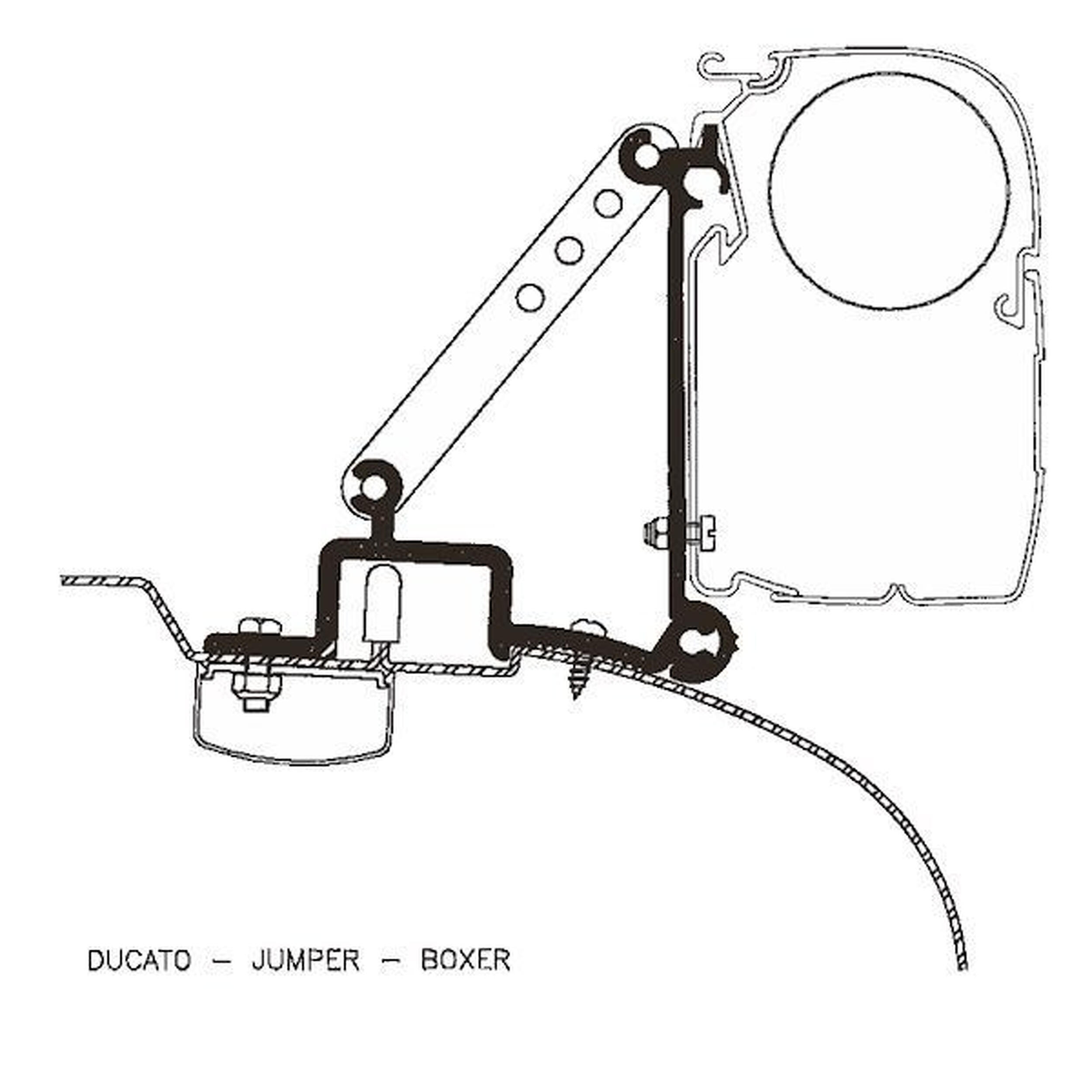 Adaptateur de stores Boxer/Jumper/Ducato avant 2006