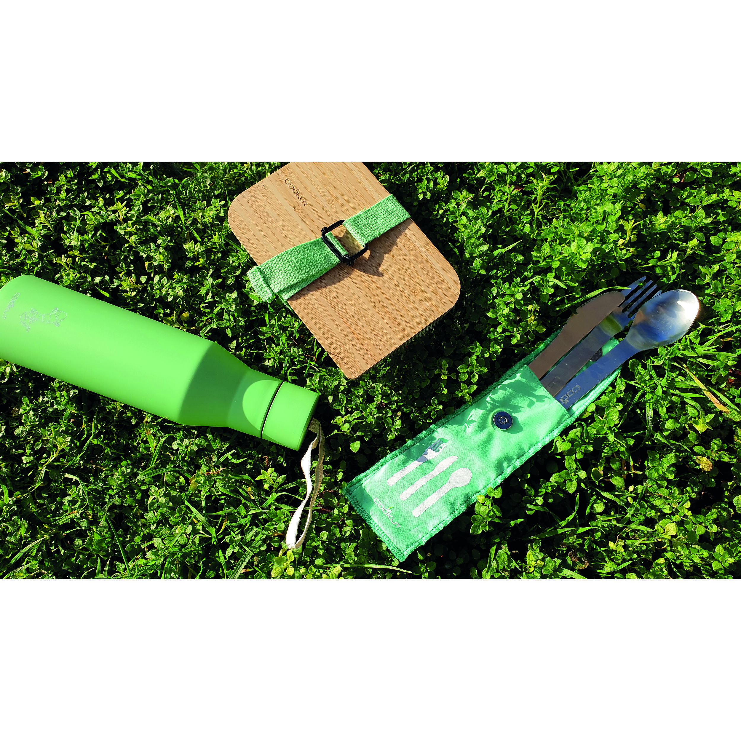 Set de couverts avec pochette : - Coloris : Vert