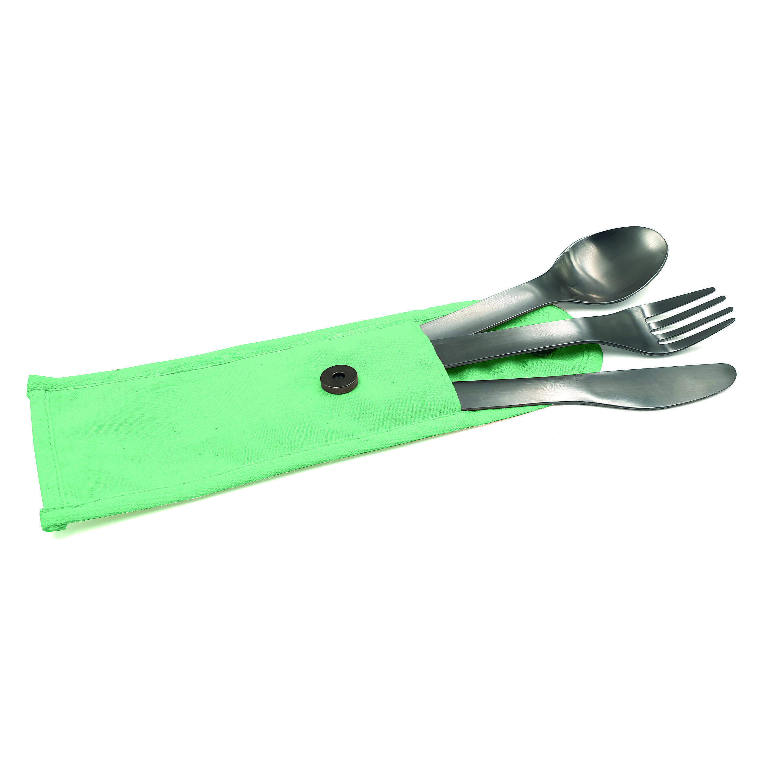 Set de couverts avec pochette : - Coloris : Vert