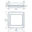 Lanterneau Omnivent 40x40 à manivelle