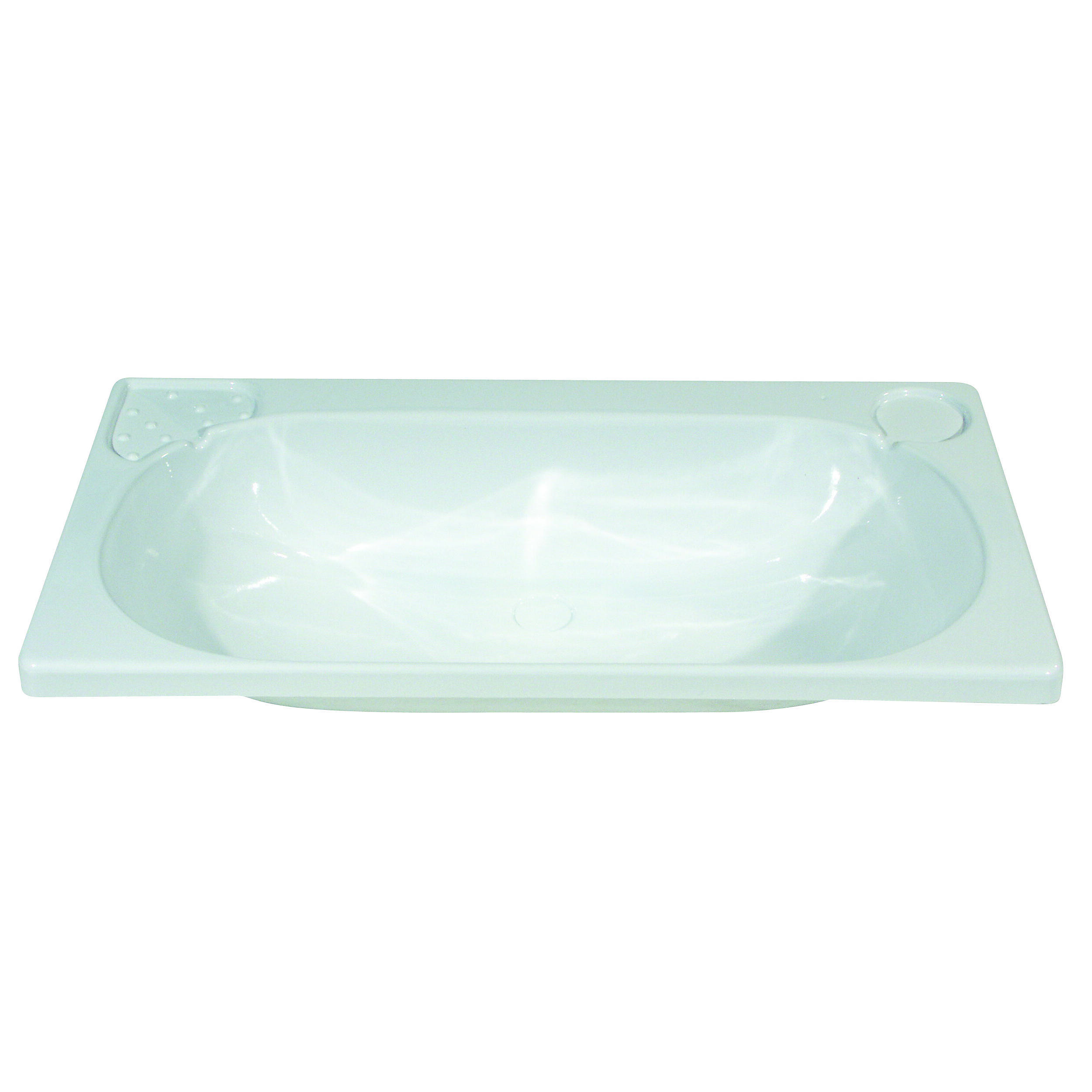Lavabo droit central : - Dimensions : 650 x 340 mm