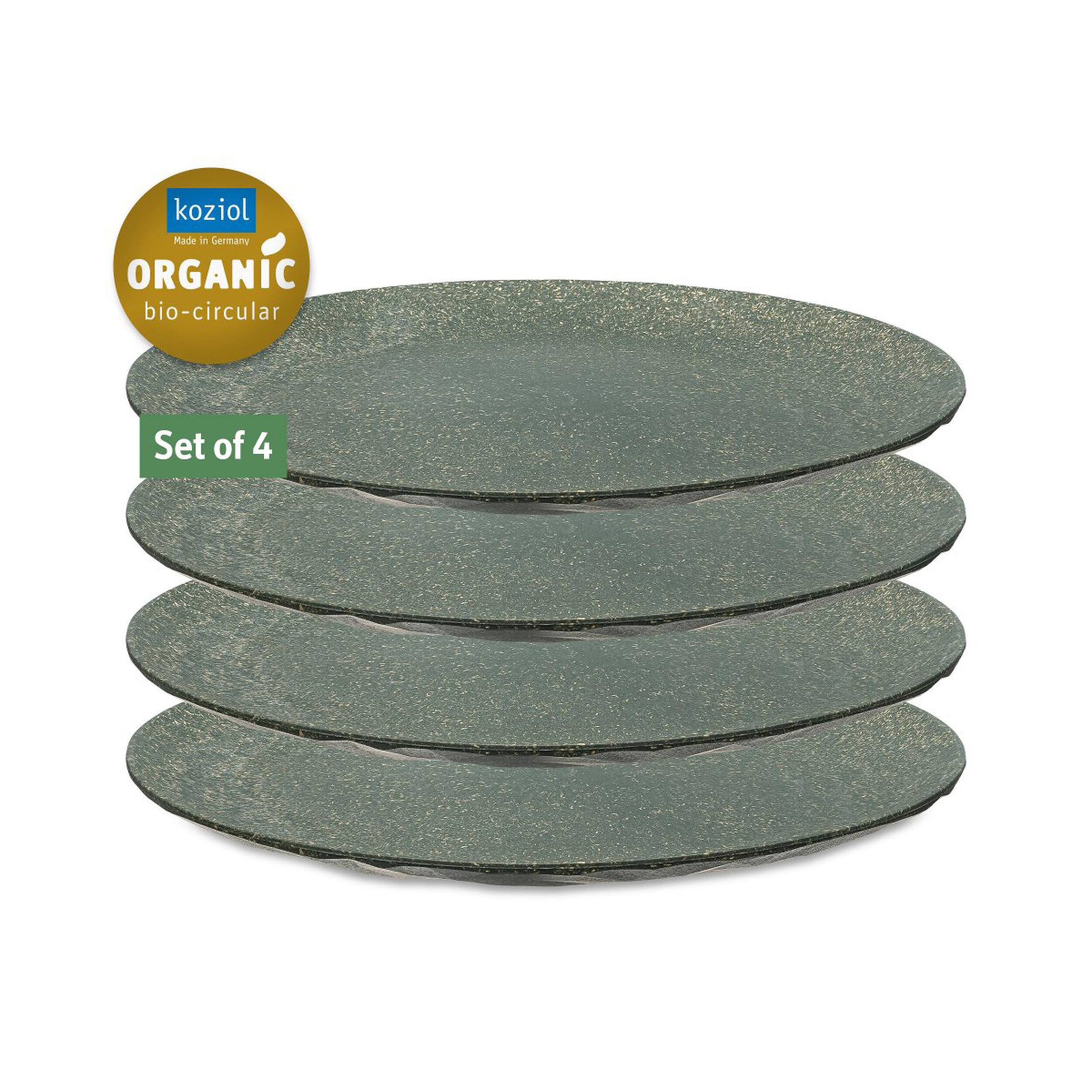 Lot de 4 assiettes plates Club : - Coloris : Gris