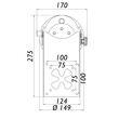 Support TV plafond pivotant