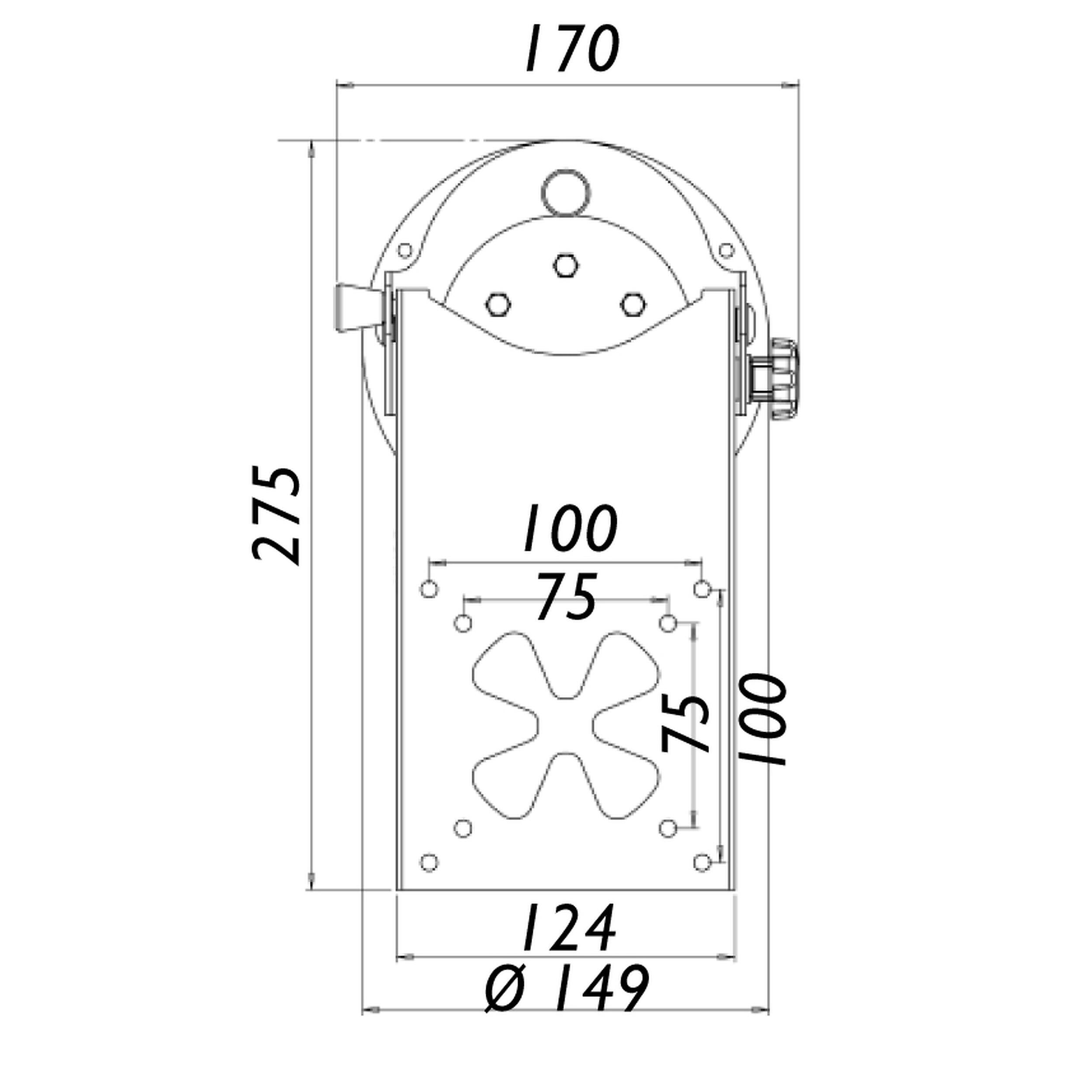 Support TV plafond pivotant