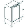 Frigos trimixtes VTR à absorption encastrables : VTR5075 DG - 72L