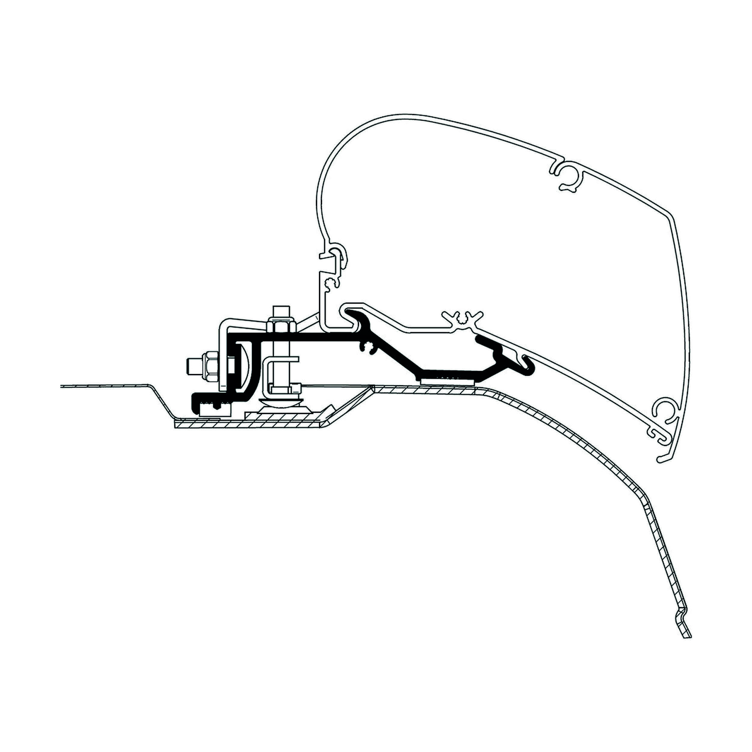Adapatateur stores Boxer / Jumper / Ducato depuis 2007 : Longueur : 3, 75 mètres