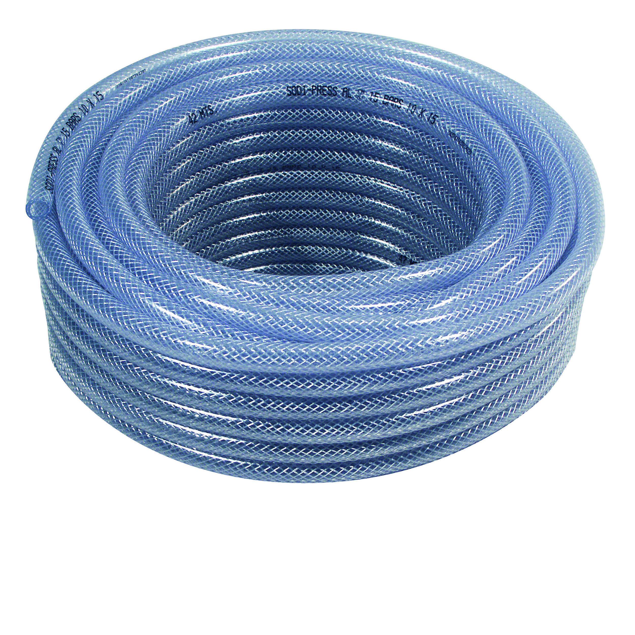 Tuyau souple PVC armé pour camping-car, caravane : Diamètre intérieur : 10 mm. Longueur : 25 mètres. Coloris : Blanc